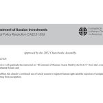 Divestment of Russian Investments SPR 2022