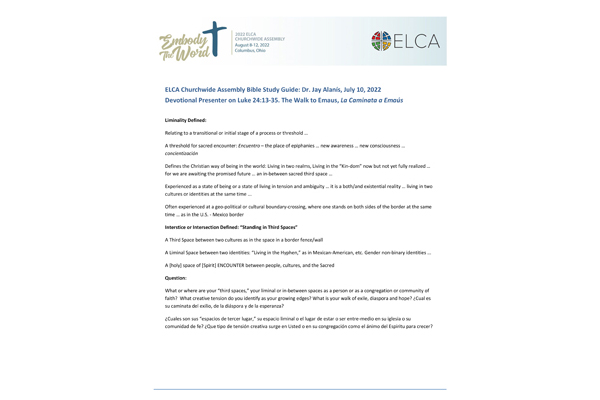 Dr. Jay Alanís Bible study guide