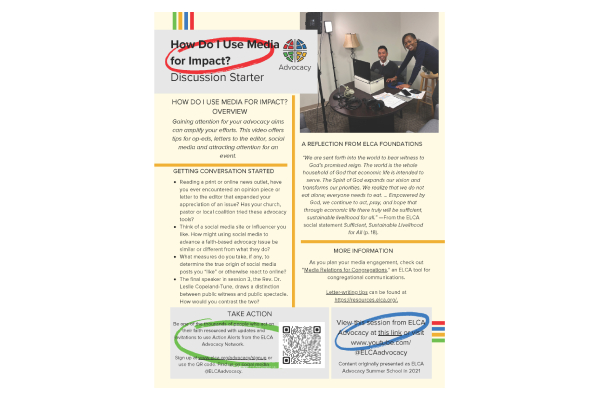 ELCA Advocacy Starter Kit Session 3 Guide: How Do I Use Media for Impact Thumbnail Image