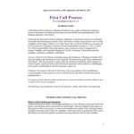 ELCA First Call Process - For Approved Candidates in the ELCA