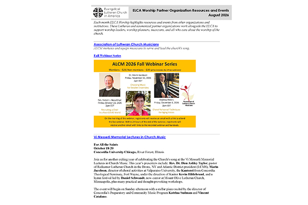 ELCA Partner Organizations August 2026 Thumbnail Image