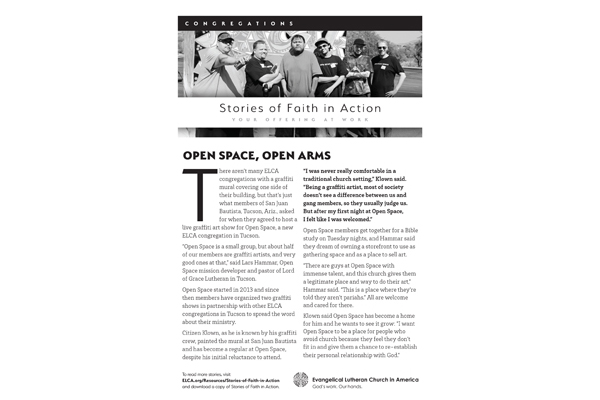 Open Space Open Arms bulletin insert
