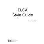 ELCA Style Guide