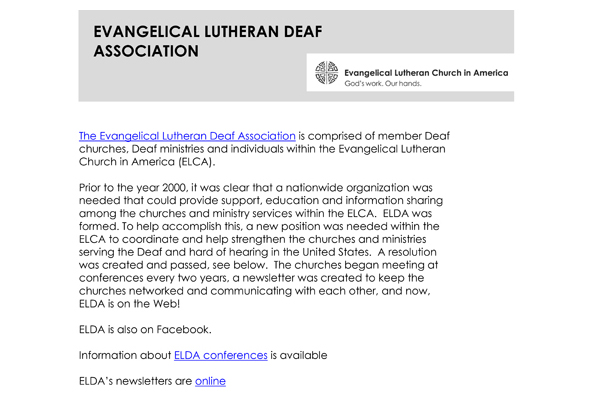 Evangelical Lutheran Deaf Association