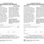 Eastern Europe Crisis Response bulletin insert
