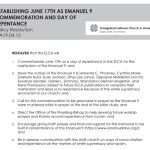 Establishing June 17th as Emanuel 9 Commemoration and Day of Repentance