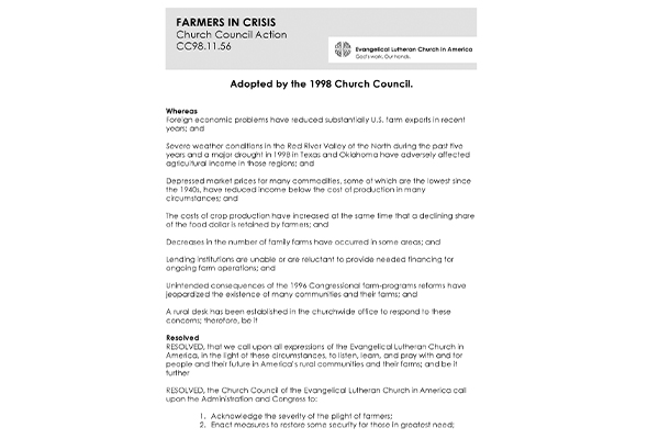 Farmers in Crisis SPR98