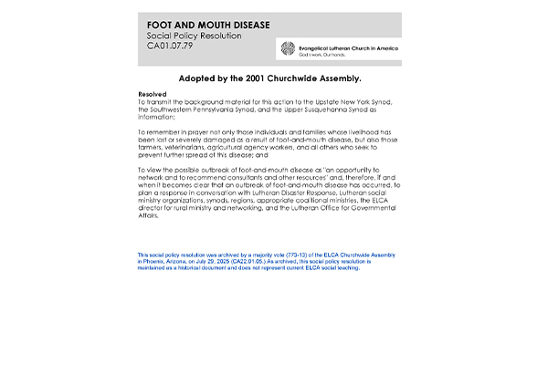 Foot Mouth Disease SPR01