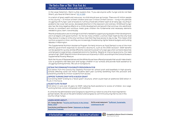 Protect school meals and SNAP funding