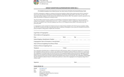 Group Exemption Authorization Form for Congregations