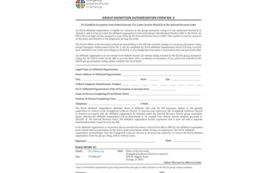 Group Exemption Authorization Form for Affiliated Organizations