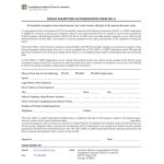 Group Exemption Authorization Form for CUDs and SAWCs