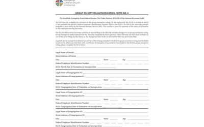 Group Exemption Authorization Form for Parishes