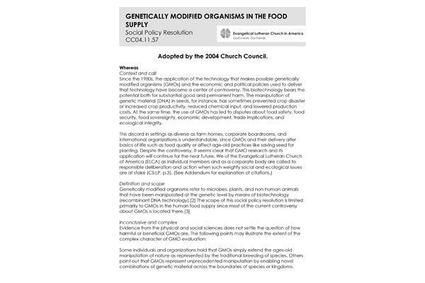 GMO’s Food Supply SPR04