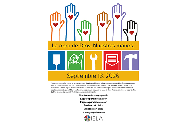 “God’s work. Our hands.” Poster – Sept. 13, 2026 (Spanish)