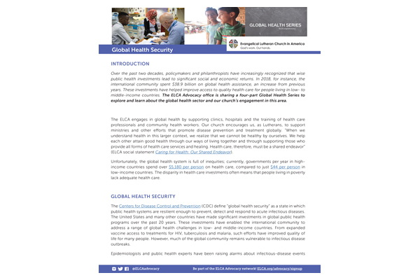 Global Health – Security (2020)