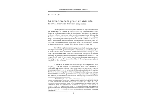 Homelessness (Spanish)