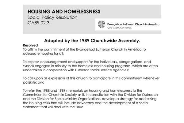 Housing Homelessness SPR89