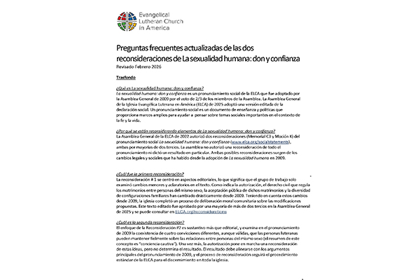 Human Sexuality Reconsiderations FAQ Revised – Spanish