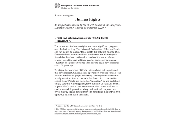 Social Message on Human Rights