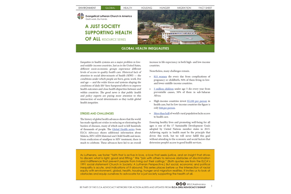 Global Health Inequities (JSSHOA 2020)