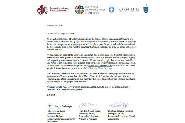 Canada, Denmark, and US Lutheran Bishops Issue Joint Statement Supporting Greenlandic People