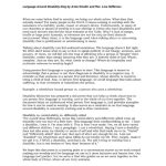 Language Around Disability blog