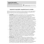 Legal Separate Incorporation