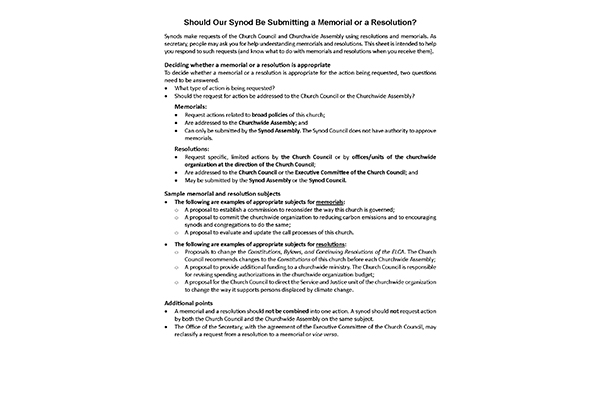 Memorials and Resolutions Overview Thumbnail Image