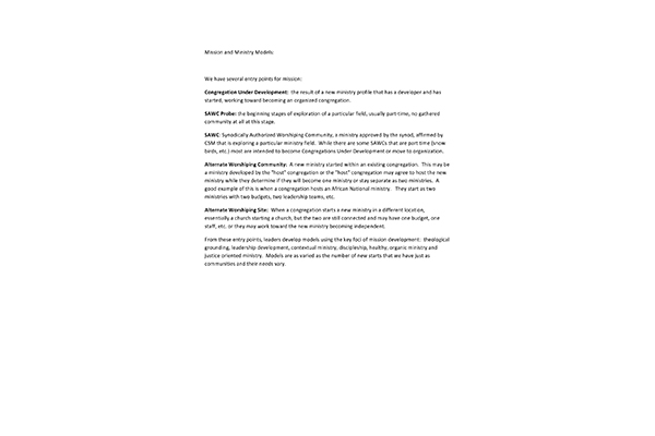 Entry Points for New Starts