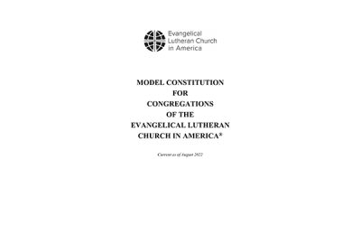 2022 Model Constitution for Congregations