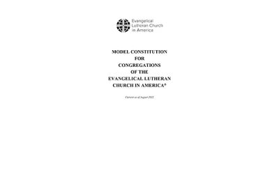2022 Model Constitution for Congregations 8.5×11 format