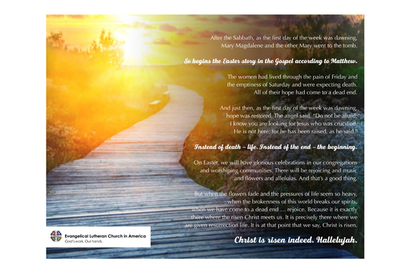 ELCA Easter Message 2017