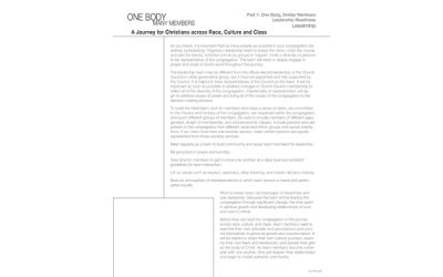 One Body Many Members Part 1