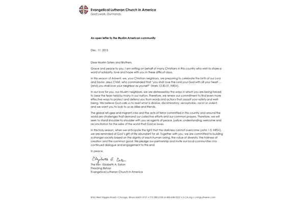 Open letter to Muslim American community