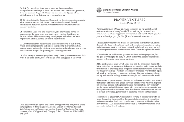 February 2019 Letter