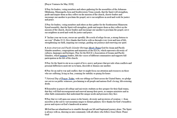 Prayer Ventures May 2026 Letter Doc Thumbnail Image