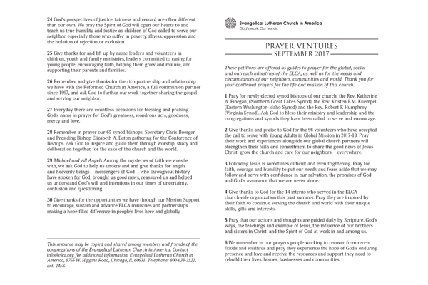 September 2017 Letter