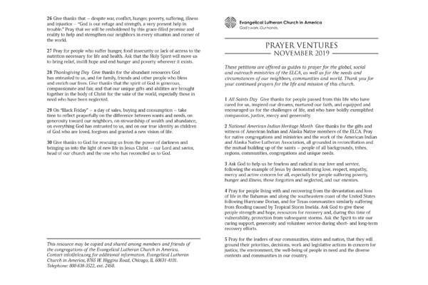 November 2019 Letter