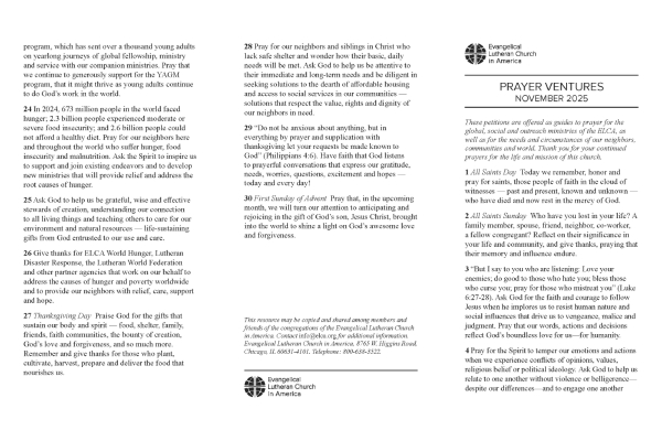 Prayer Ventures - Legal, November 2025 Thumbnail Image