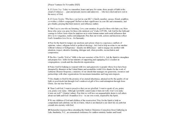 Prayer ventures November 2025 - Letter Word Doc Thumbnail Image