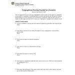 Congregational Planning Checklist for a Pandemic