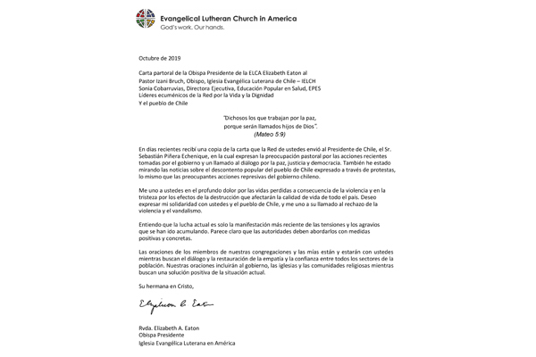 Carta Pastoral a Chile (Spanish)