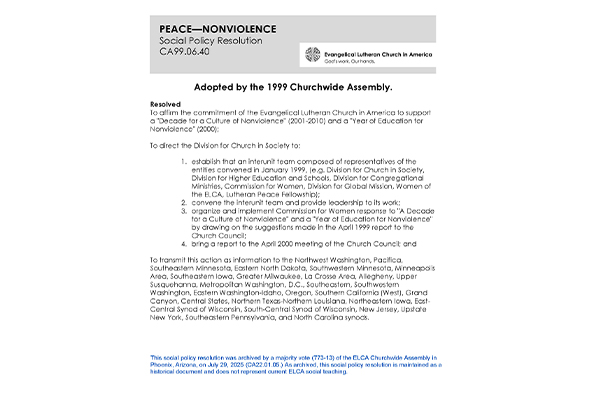 Peace Nonviolence SPR99