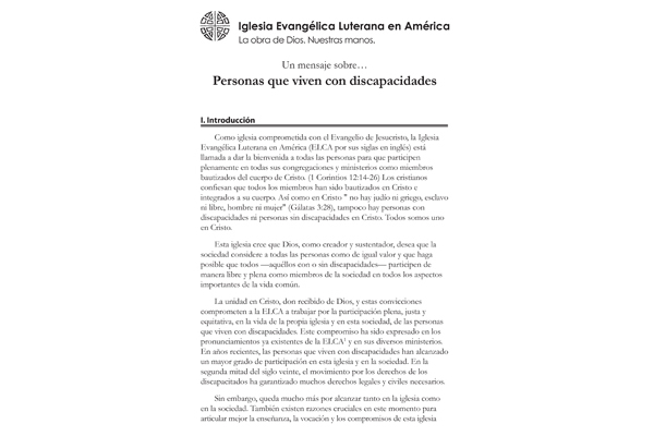 People with Disabilities (Spanish)