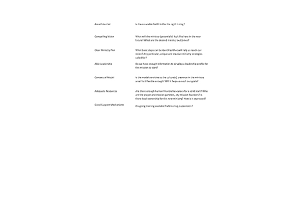 7 Points of Discernment