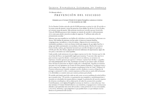 Prevencion Del Suicido