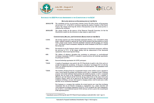 Rationale for 2025 Amendments