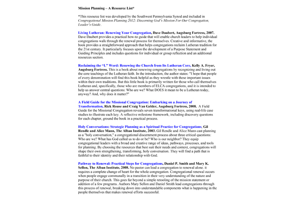 Resources for Going Deeper