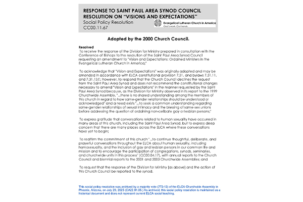 Response St. Paul Resolution SPR00